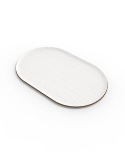 Bandeja Oval de Madera 40cm Blanca