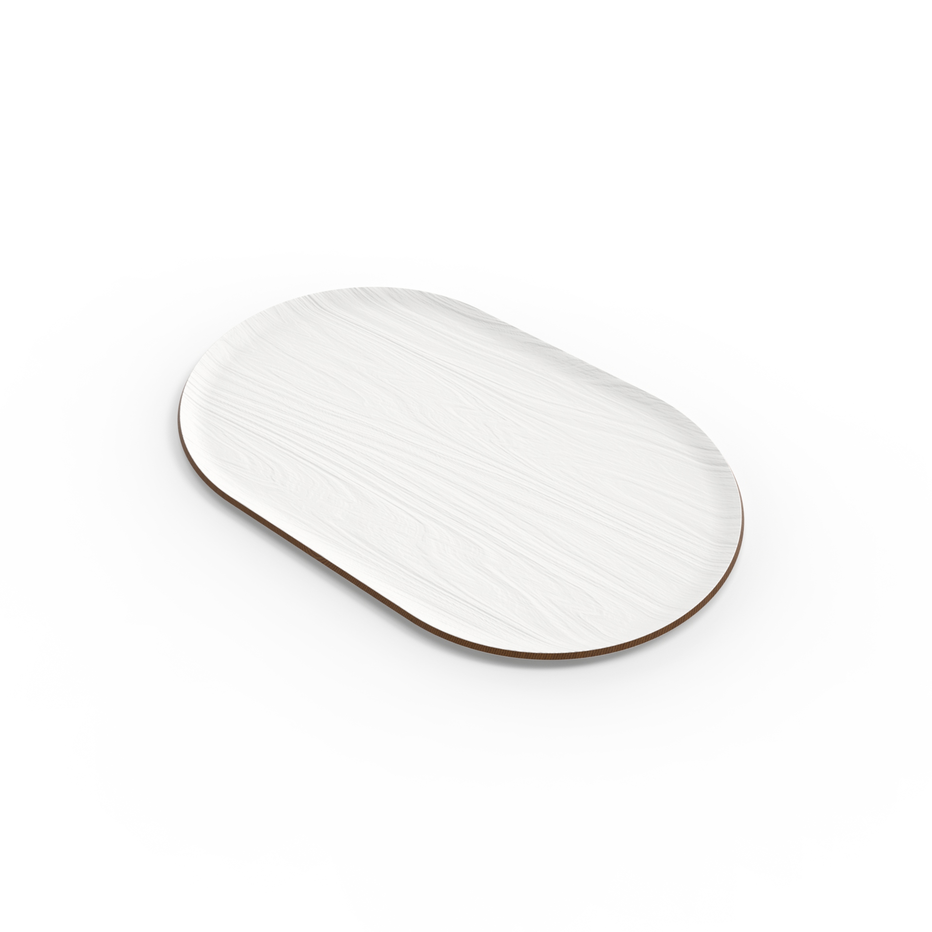 Bandeja Oval de Madera 40cm Blanca