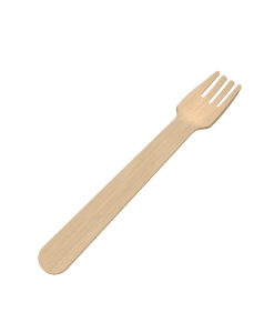 Tenedor de Madera biodegradable 14 cm (x100)