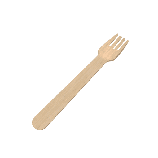 Tenedor de Madera biodegradable 14 cm (x100)